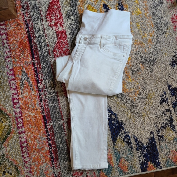 H&M Denim - White Maternity Jeans - 6